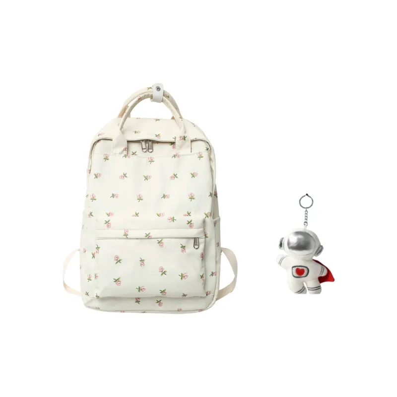BRABOSTON Nylon Backpack Regular Women's Small Florets/beige Florets-8
