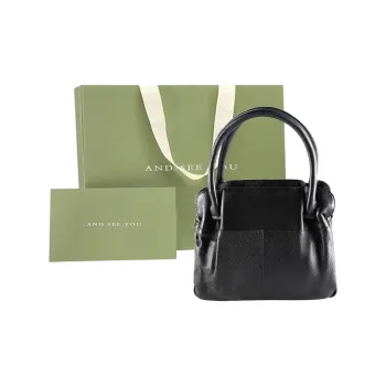 ANDSEEYOU Cow Leather Shoulder Bags Handbags Women's Black/Royal Blue/Apricot