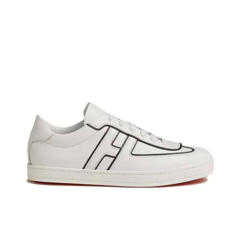 HERMES Boomerang Low Top Skateboard Shoes Men's White-1