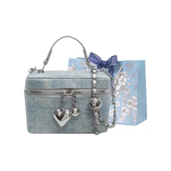 REDOO Denim Shoulder Bag Women's Light Blue/blue