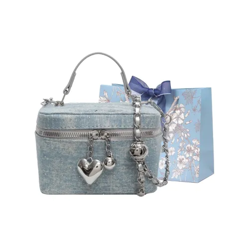 REDOO Denim Shoulder Bag Women's Light Blue/blue