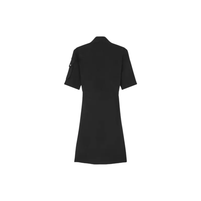 VERSACE Lavalli�re Silk Cargo Shirt Dress-1