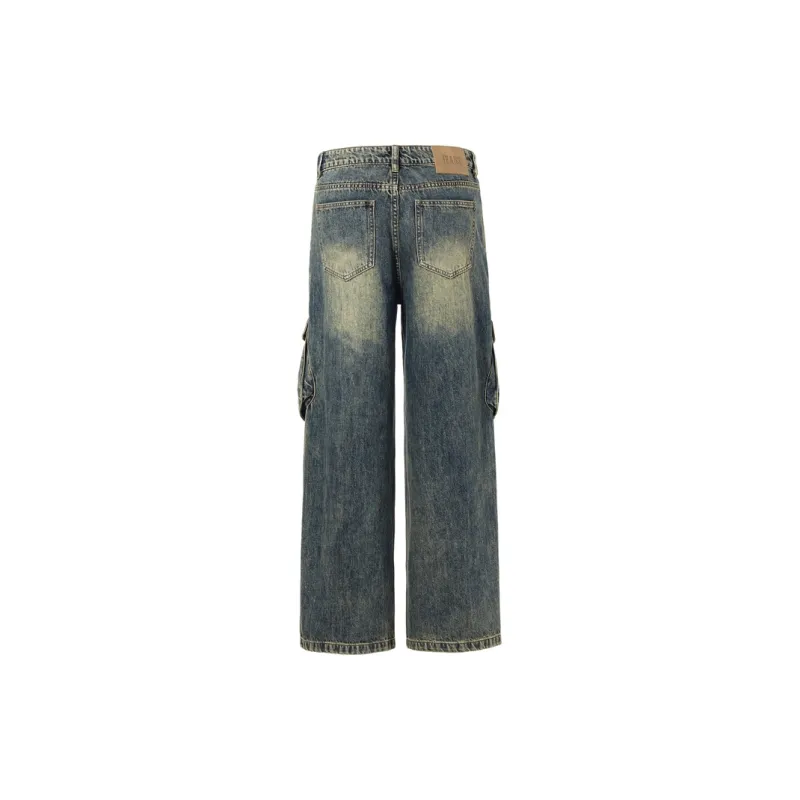 YINLEI Jeans Unisex Nostalgic Blue-1