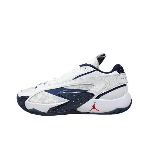 Jordan Luka 2 'Howard University' PE Wear-Resistant Low-Top Basketball Shoes Men's White Blue