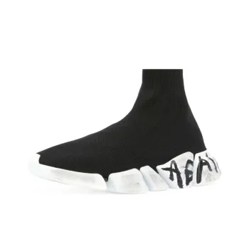 Balenciaga Speed 2.0 Graffiti Recycled Knit Black Women's