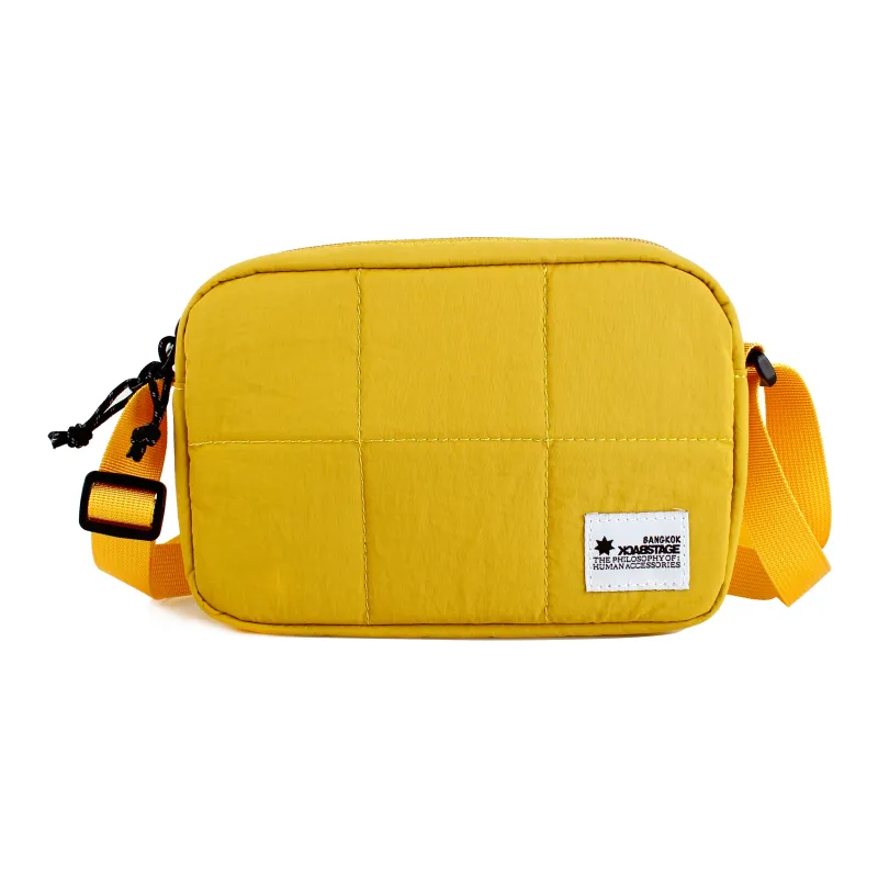 BACKSTAGE Polyamide Shoulder Bag Regular Unisex Black/Green/Yellow-5