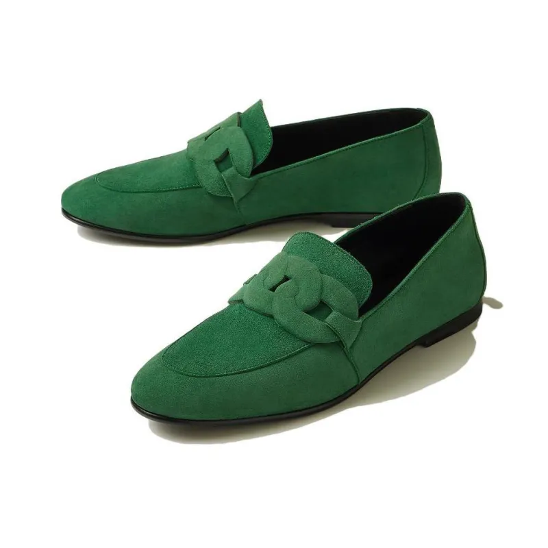 HERMES Honest Loafers Women's Green-2