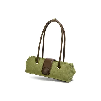 MACKJANICE Polyurethane Synthetic Leather Shoulder Bag Women's Avocado Green