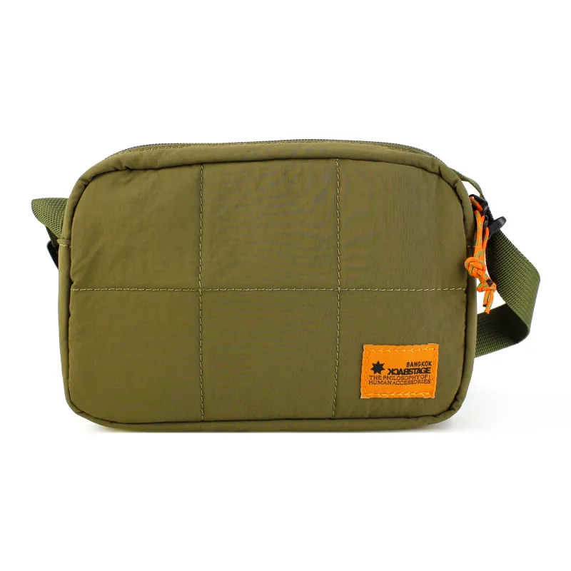 BACKSTAGE Polyamide Shoulder Bag Regular Unisex Black/Green/Yellow-14