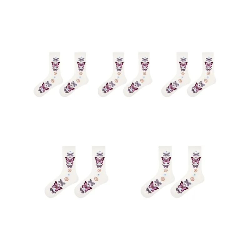 Vine Color Mid Calf Socks Women's-1