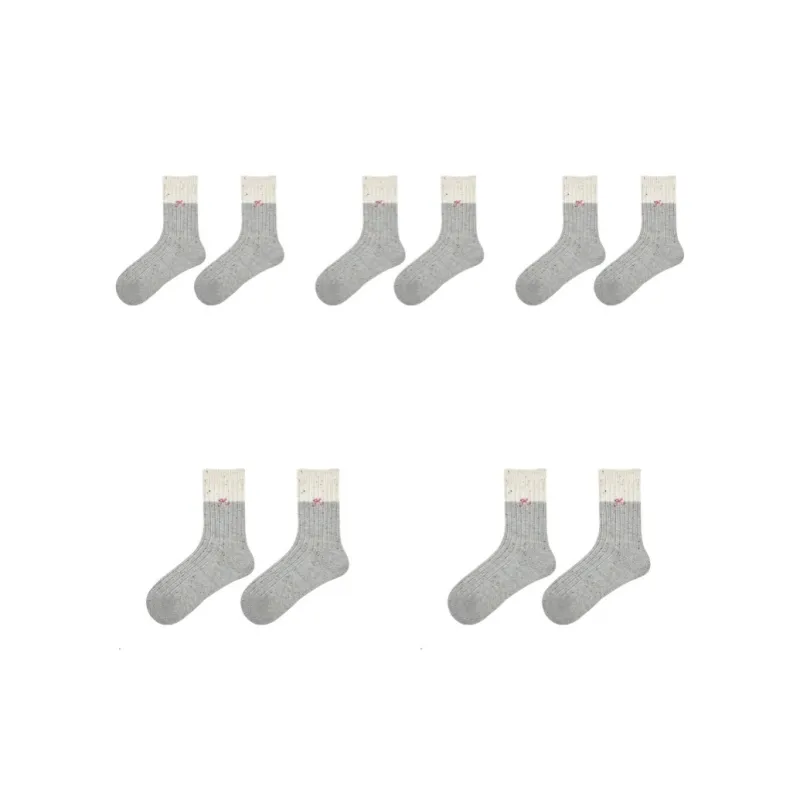 Vine Color Mid Calf Socks Women's 5 Pack-5