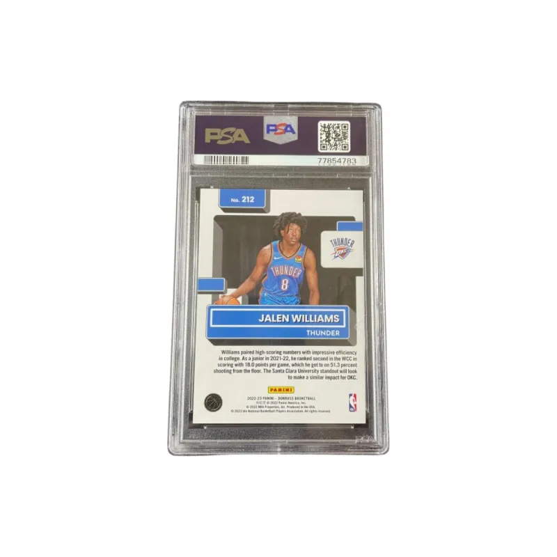PANINI Durex RC Jalen Williams Thunder Rising Stars Mojo Fold PSAGrading 8 Card Condition Passed Graded Cards 1 Pc-1
