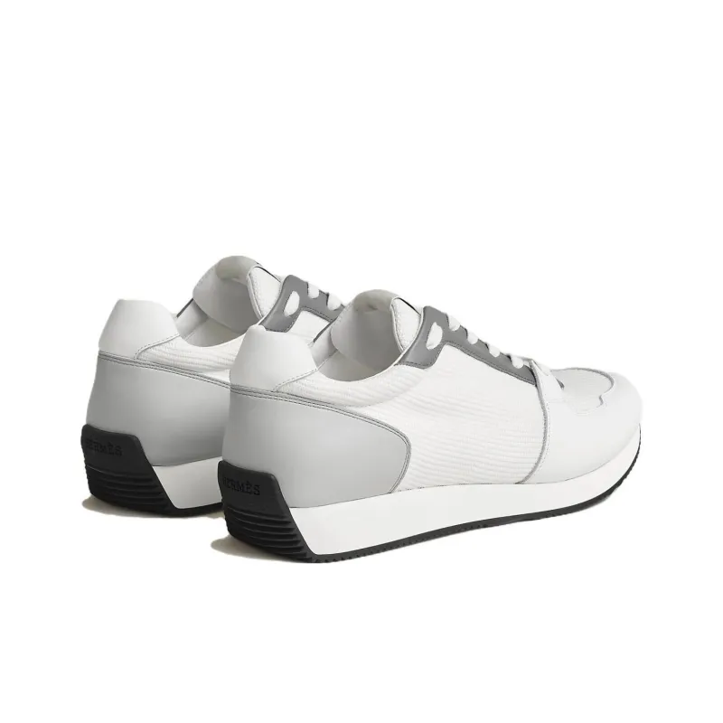 HERMES Escape Low Top Casual Shoes Men's White-4