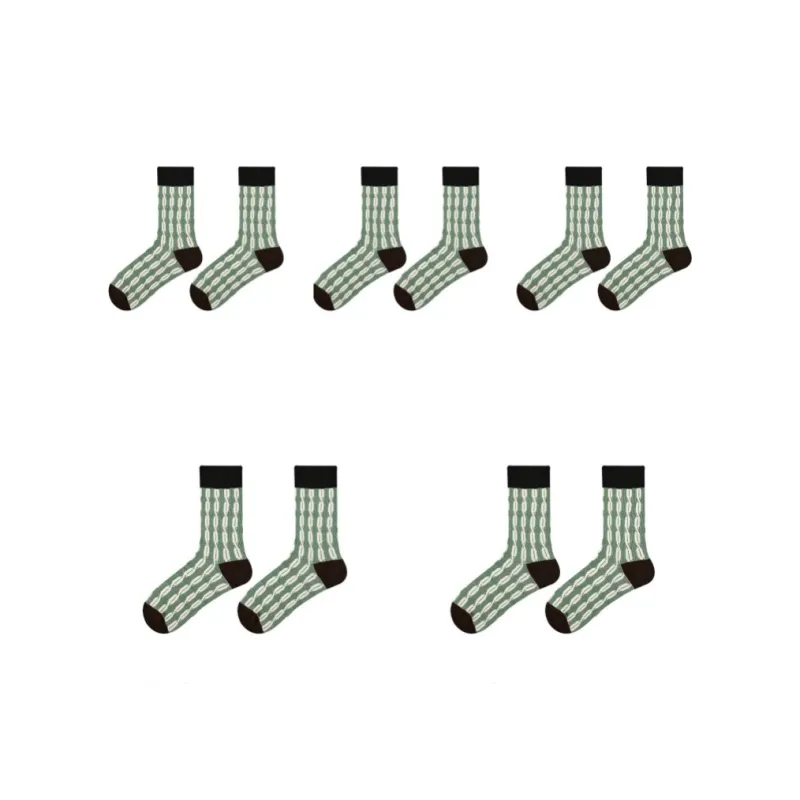 Vine Color Mid Calf Socks Women's 5 Pack-10