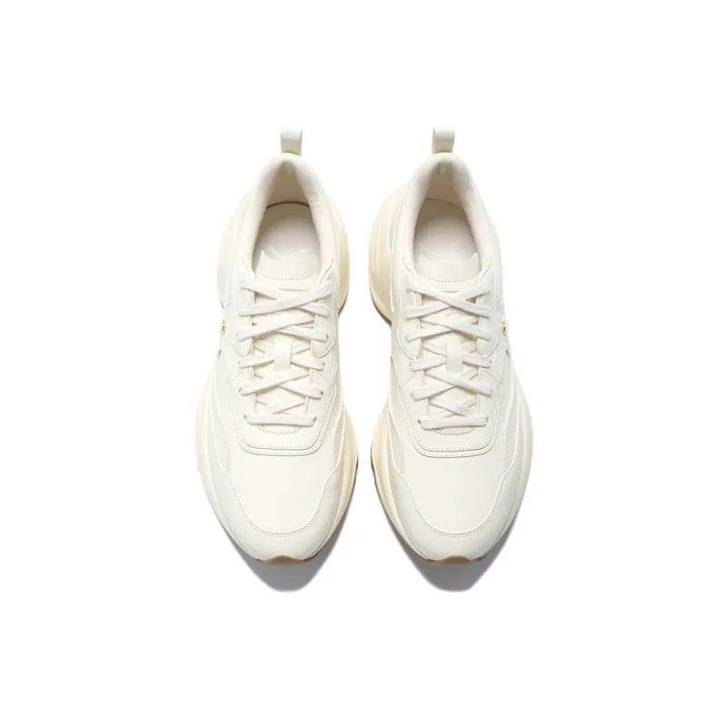 LI NING 1990 Classic Collection Chunky Sneakers Women's Low Top Ecru-3
