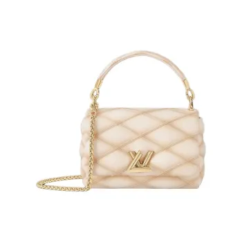 LOUIS VUITTON Lambskin Shoulder Bag, Crossbody Bag, Handbag Trumpets Women's Vanilla Yellow