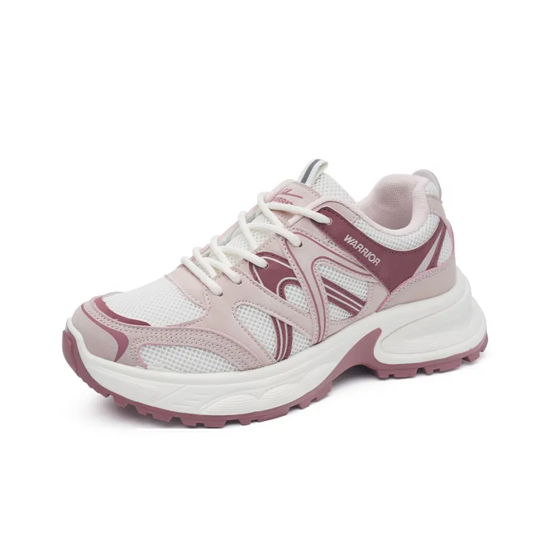 Warrior Warrior Wear Resistant Low Top Chunky Sneakers Women's Beige Pink-1