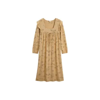 Sha Qian Nightgown Spring And Fall Women's Khaki