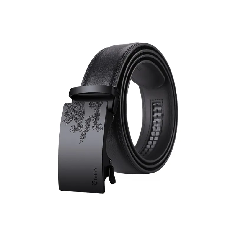 15 MINS Cow Split Leather Belts Men's Width  3.5cm-0