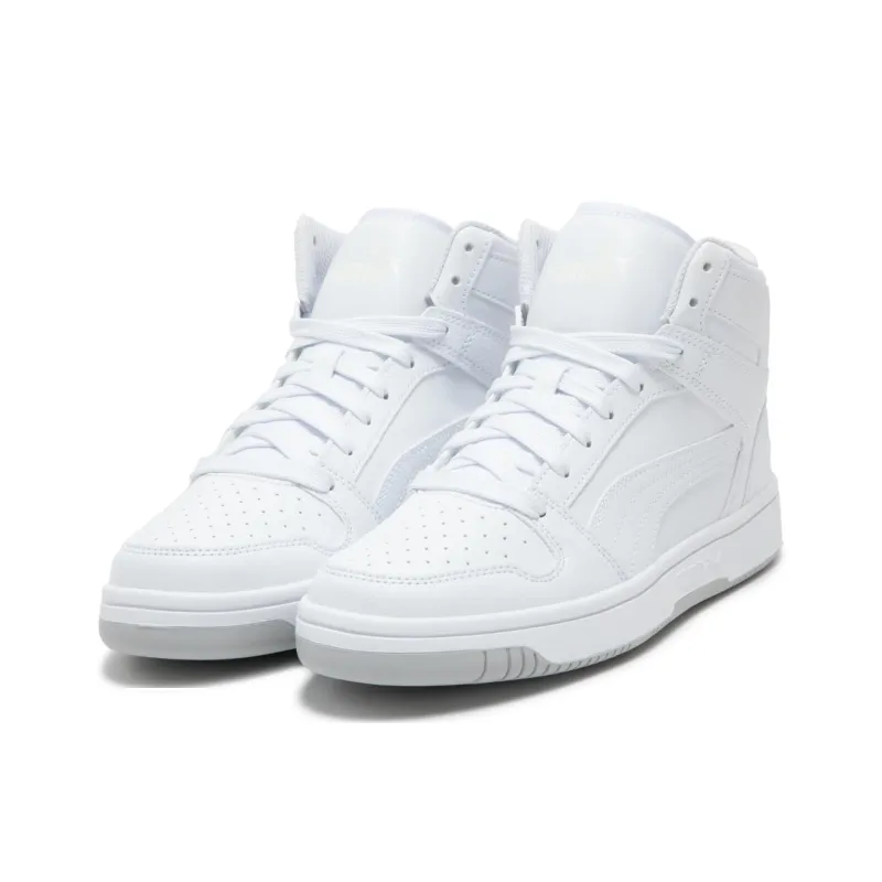 PUMA Rebound Layup Non slip Lightweight Mid Top Skateboard Shoes Unisex White-2