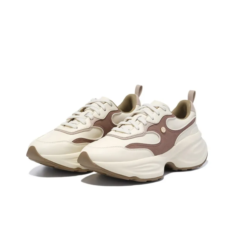 LI-NING 1990 Casual Shoes Women's Light Antique Yellow Cinnamon Brown-1