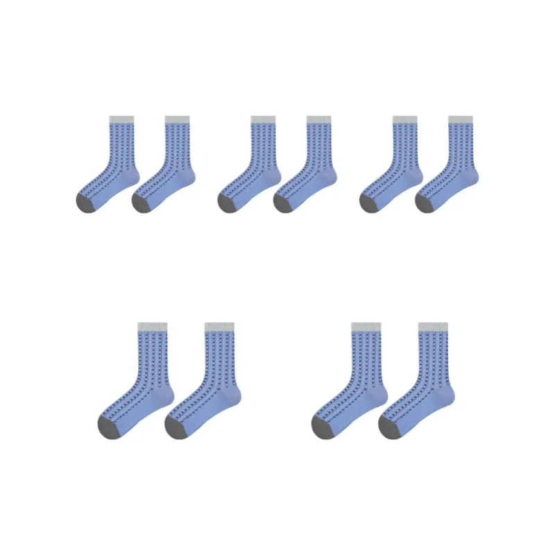 Vine Color Mid Calf Socks Women's 5 Pack-7
