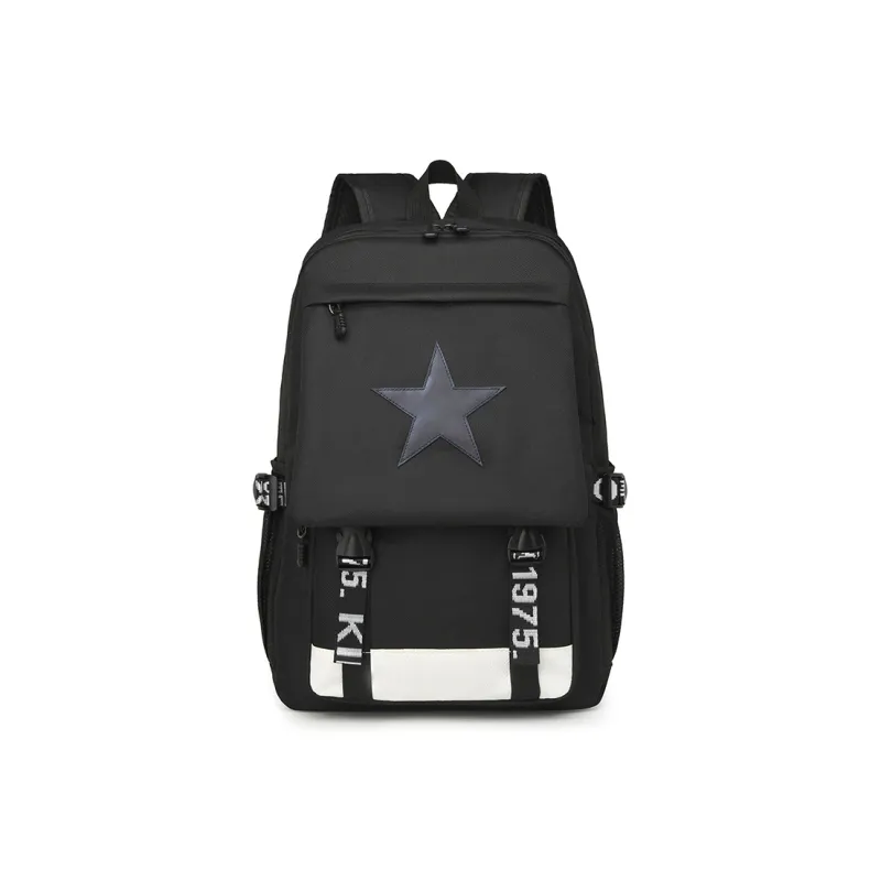 Dusen Kangaroo Nylon Backpack Regular Unisex Black-1