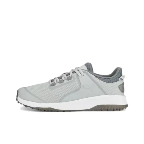 PUMA Anti-Slip Wear-Resistant Low-Top Golf Shoes Men's Light Gray