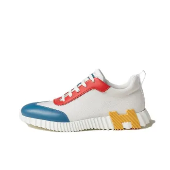 HERMES Bouncing Low Top Casual Shoes Men's White