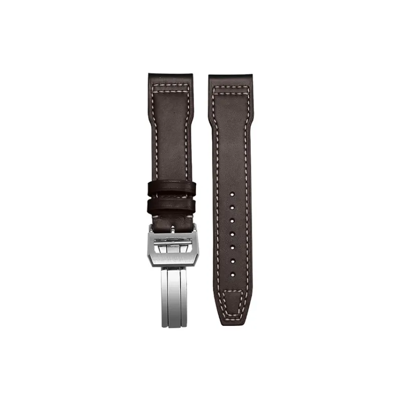 Craftsman IWC Compatibility Watch Band Cowhide Leather Material-4