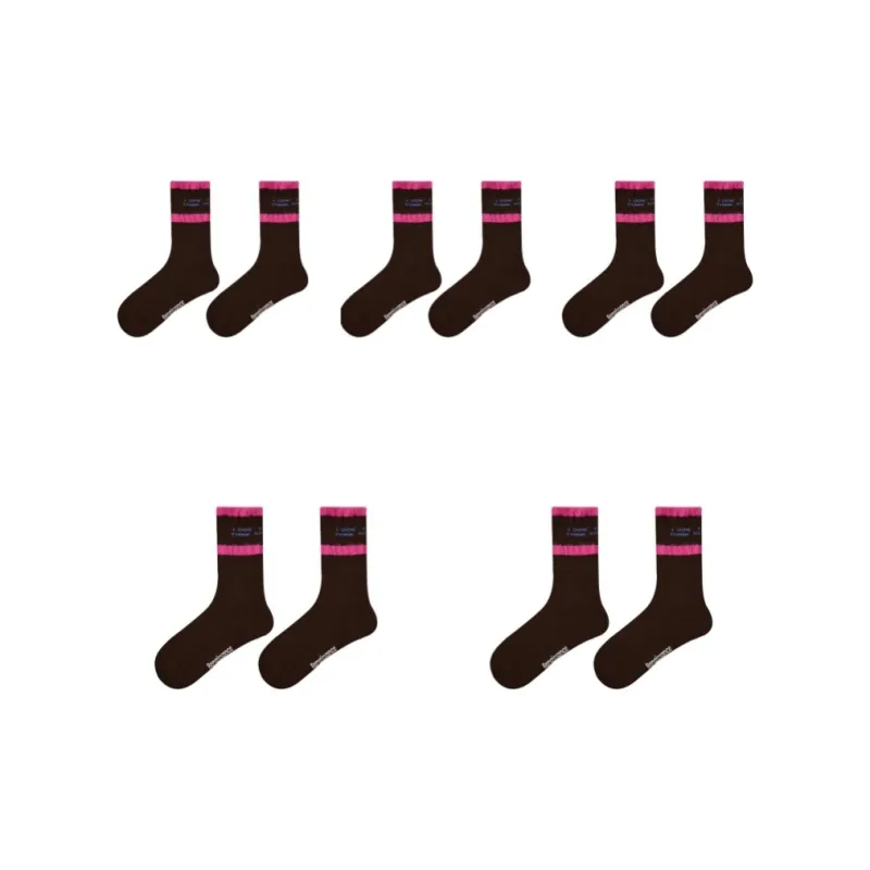 Vine Color Mid Calf Socks Women's 5 Pack-6