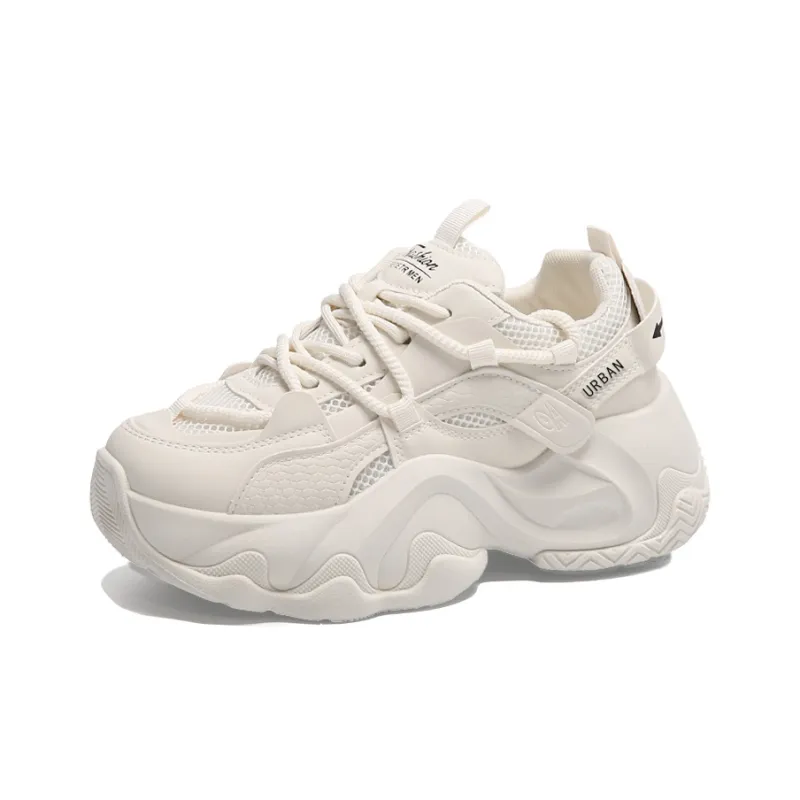 URBAN AUTHENTIC Slip Resistant, Abrasion Resistant, Breathable, Height Increasing Low Top Chunky Sneakers Women's-0