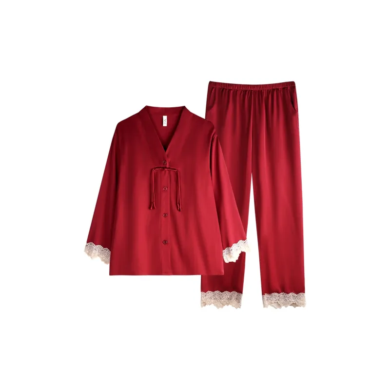 Xuan Liang Pajama Set Unisex Maroon-0