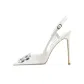 Satin Edge Buckle White (B Rhinestone Buckle) 10.5cm