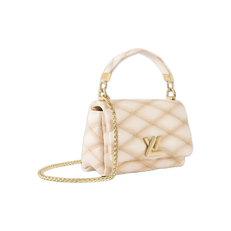 LOUIS VUITTON Lambskin Shoulder Bag, Crossbody Bag, Handbag Trumpets Women's Vanilla Yellow-1