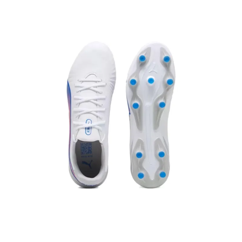 PUMA KING MATCH Soccer Shoes Men Low Top White Blue-3