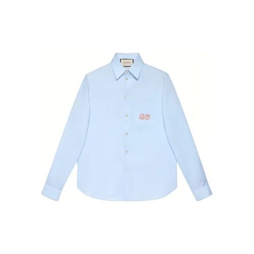 GUCCI Shirts Men Light Blue