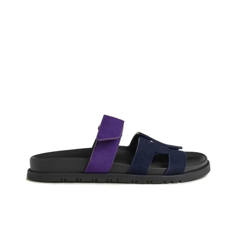 HERMES Chypre Slip Resistant Slide Slippers Men's Blue-1