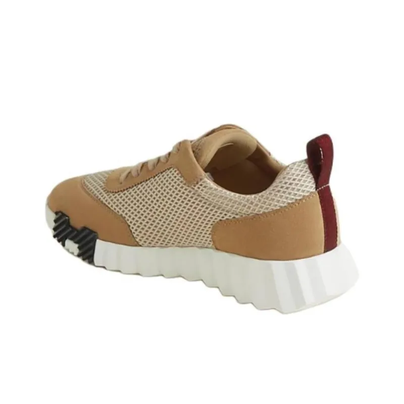 HERMES Bouncing Low-Top Casual Shoes Women's Earth Brown-2