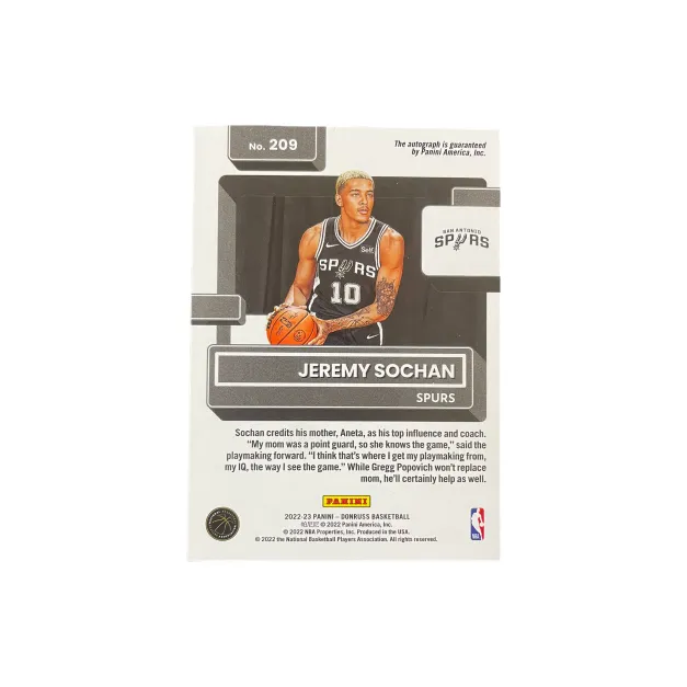 PANINI 2022 23 Star Card Jeremy Soong Spurs RC Rising Stars Durex Mojo Fold Autograph Card Pass Sports Cards 1 Pc-1