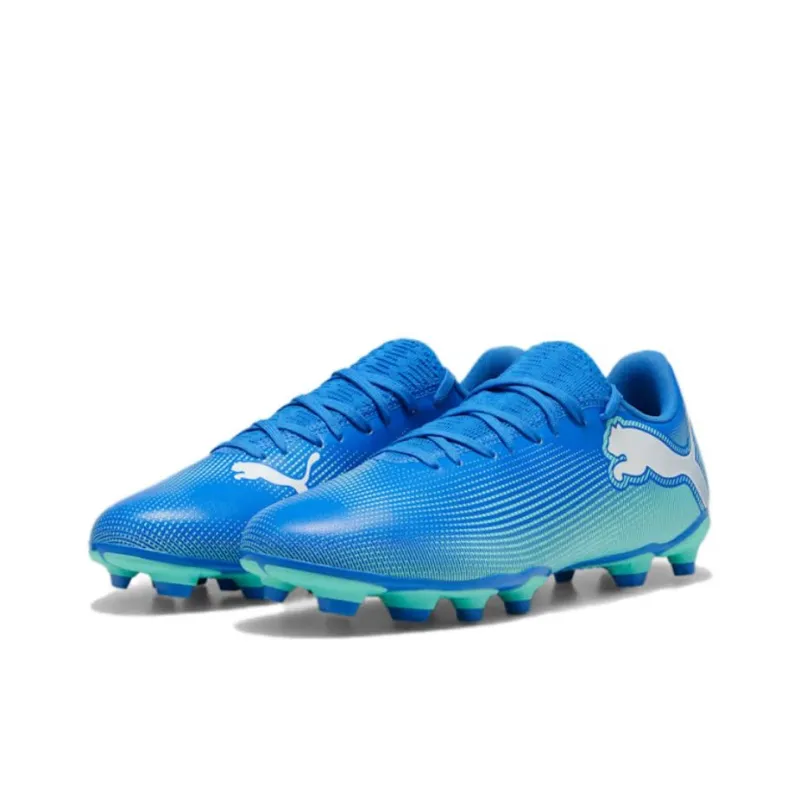 PUMA FUTURE 7 PLAY Anti Slip Wear Resistant Soccer Shoes Men's Blue-2