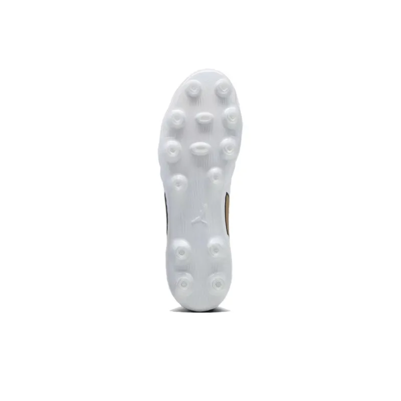 PUMA King Mirai Anti Slip Wear Resistant Soccer Shoes Men's White-4