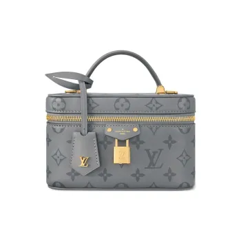 LOUIS VUITTON Vanity Calfskin Handbag Women's Gray