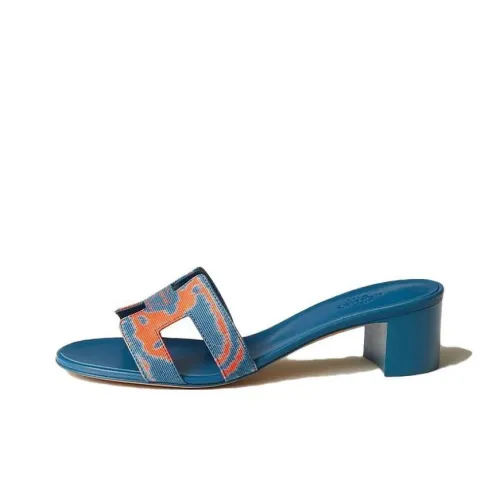 HERMES Oasis Slide Slippers Women's Blue