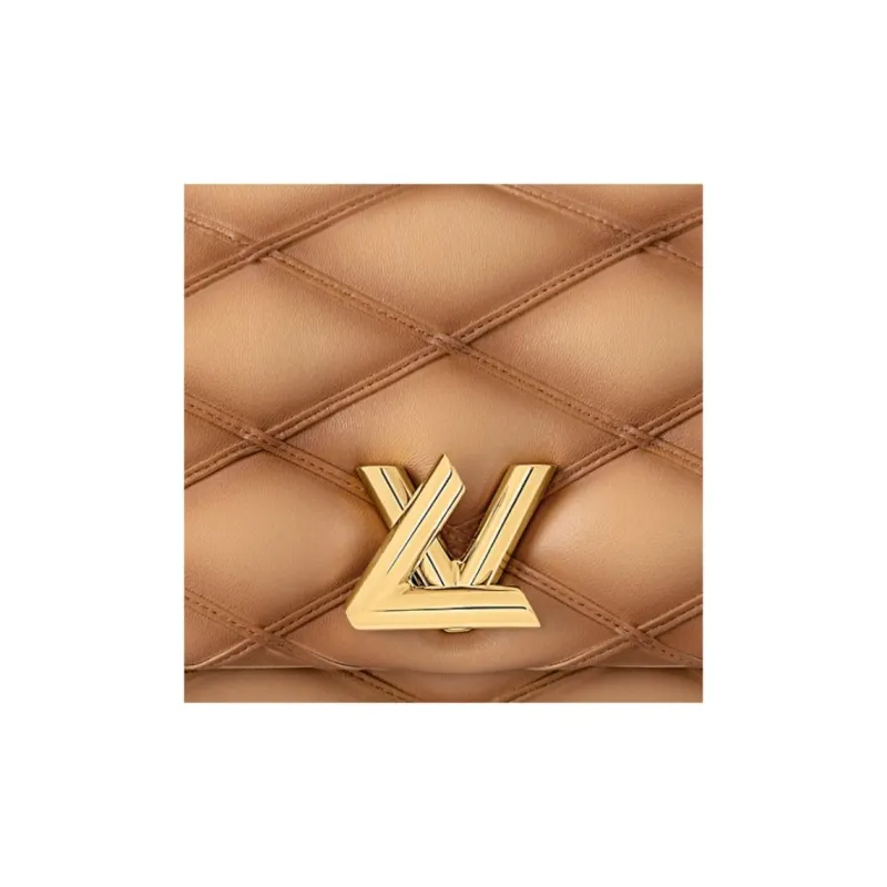 LOUIS VUITTON Lambskin Shoulder Bag, Crossbody Bag, Handbag Trumpets Women's Beige-1