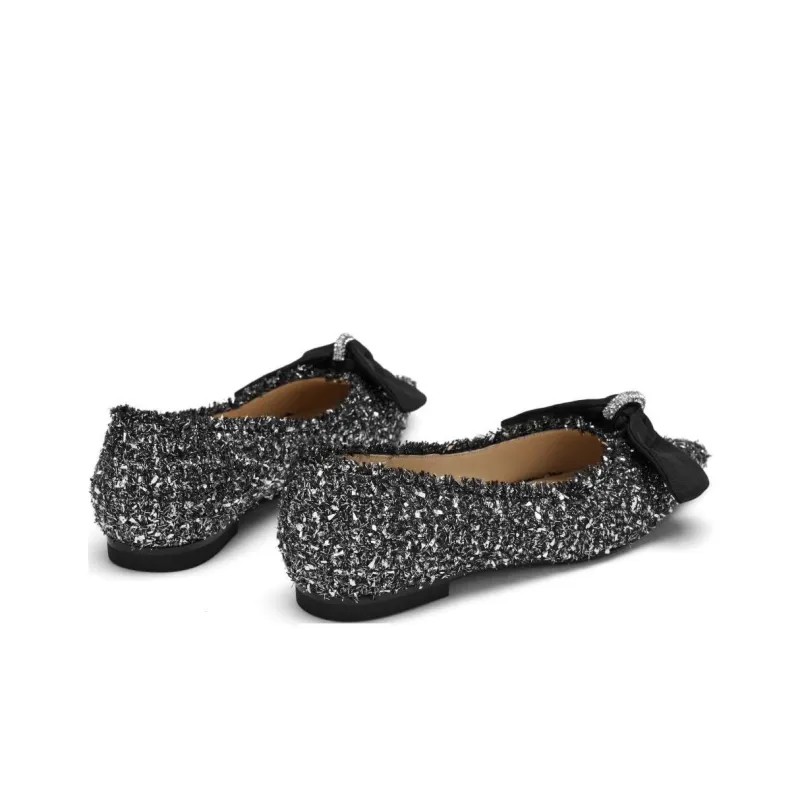 73Hours Romantic Formula Women's Casual Shoes 1cm Women's Silver Black-4