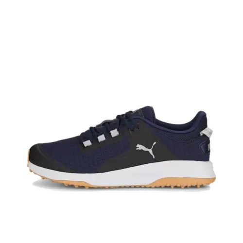 PUMA Anti Slip Wear Resistant Low Top Golf Shoes Men's Marine Blue