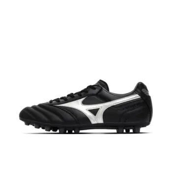 Mizuno Morelia AG Rubber Short Studs Anti Slip Wear Resistant Soccer Shoes Men's Black Silver Gray
