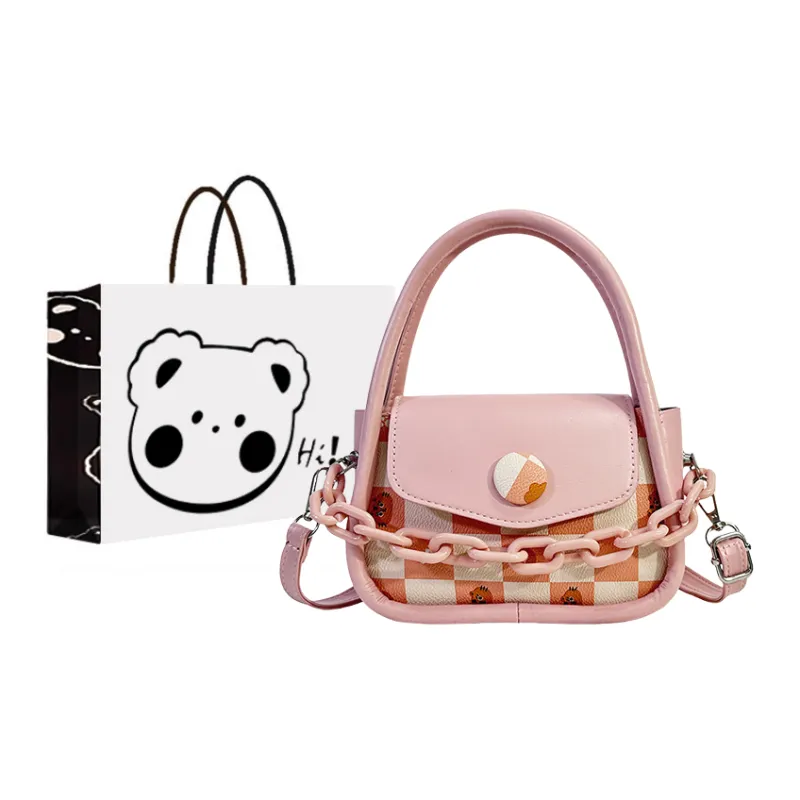 NX DOUGHNUT PU One Shoulder Handbag Women's Pink/Ecru-8
