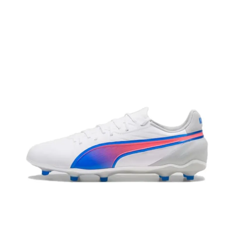 PUMA KING MATCH Soccer Shoes Men Low Top White Blue-0